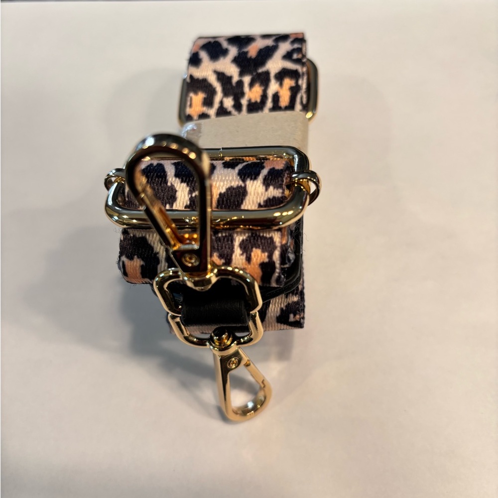Leopard Print Strap with Gold Accents